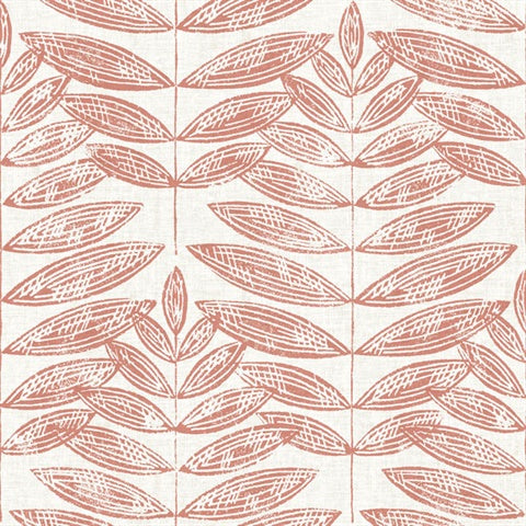 2821-25103 Akira Coral Leaf Wallpaper