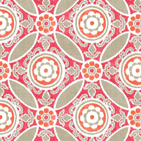 2744-24113 Maya Pink Medallion By Brewster