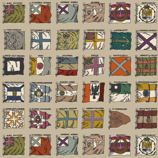 Naval Ensigns - Red/Plum