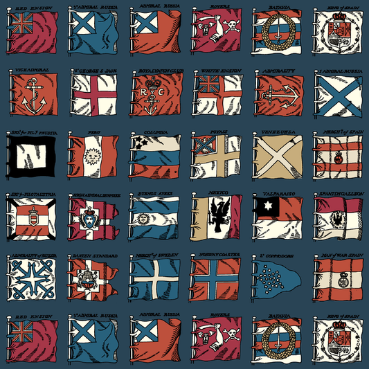 Naval Ensigns - Indigo/Red