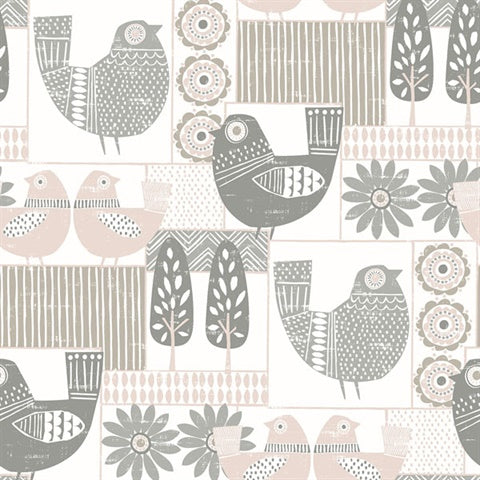 2821-25115 Hennika Light Pink Patchwork Wallpaper