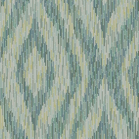 2763-24219 Ethereal Green Ogee Wallpaper By Brewster