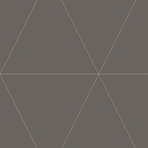 2763-24224 Twilight Grey Geometric Wallpaper By Brewster