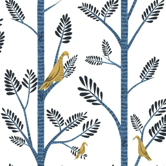 Aviary Branch Premium Peel and Stick Wallpaper