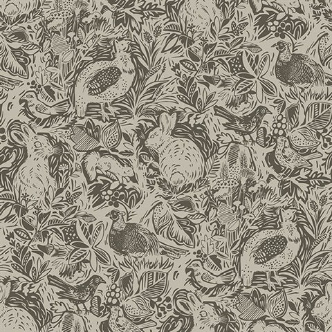 2861-25725 Revival Brown Fauna Equinox By A Street Prints