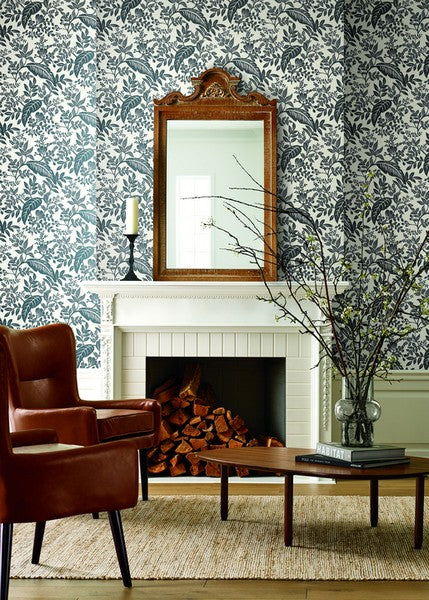 RI5136 Black/White Canopy Wallpaper