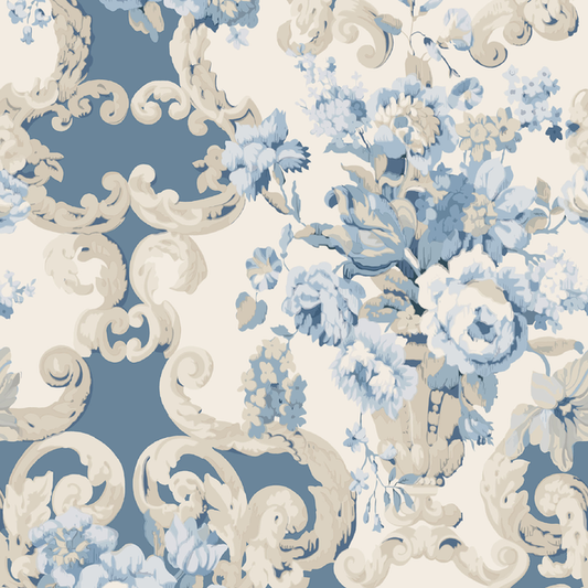 Floral Rococo - Blue