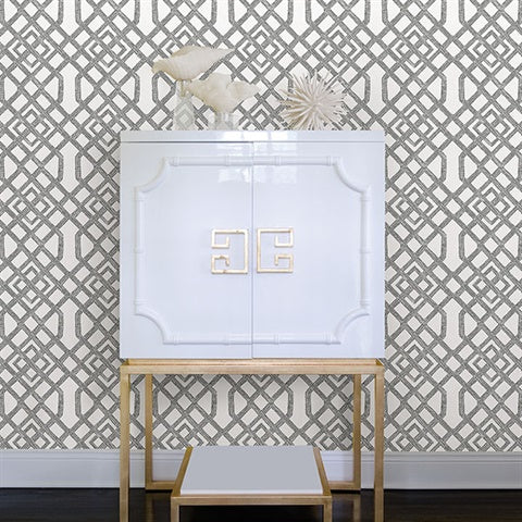 2861-25706 Traverse Black Trellis Equinox By A Street Prints