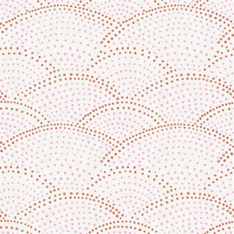2903-25801 Bennett Pink Dotted Scallop Wallpaper Blue Bell By A Street Prints