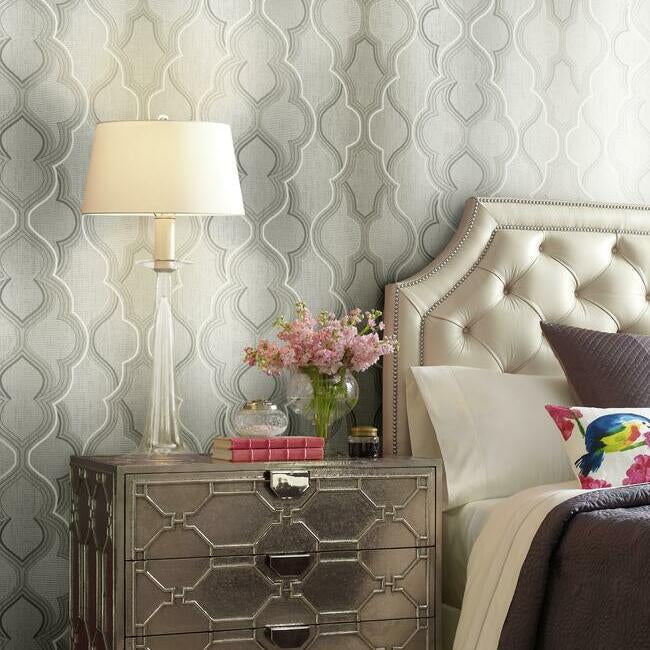 Modern Ombre Damask Wallpaper