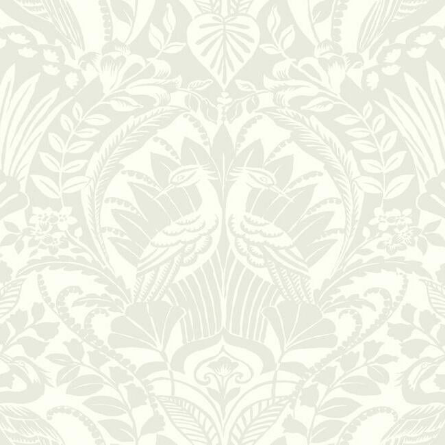 Egret Damask Wallpaper