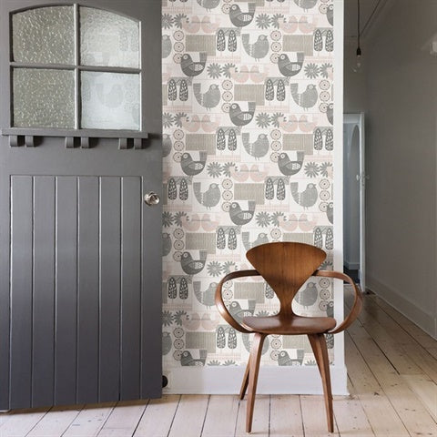 2821-25115 Hennika Light Pink Patchwork Wallpaper