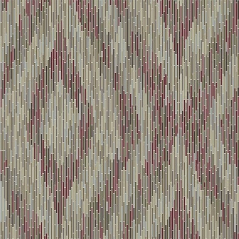 2763-24220 Ethereal Red Ogee Wallpaper By Brewster