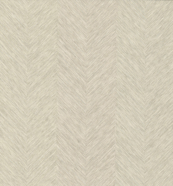 Cream Metallic Chevron Wallpaper
