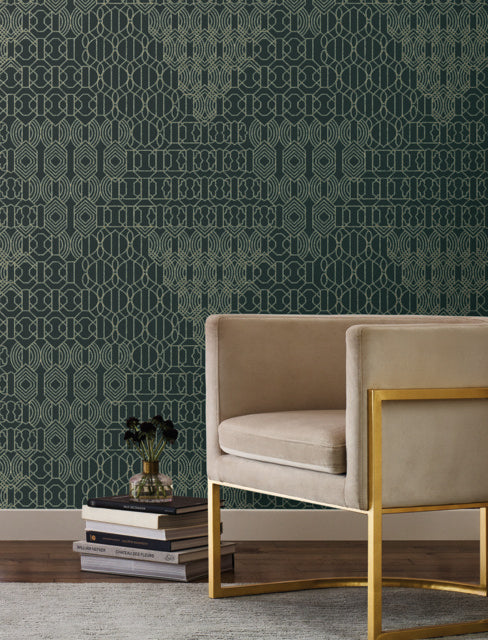 Blue Modern Chandelier Wallpaper