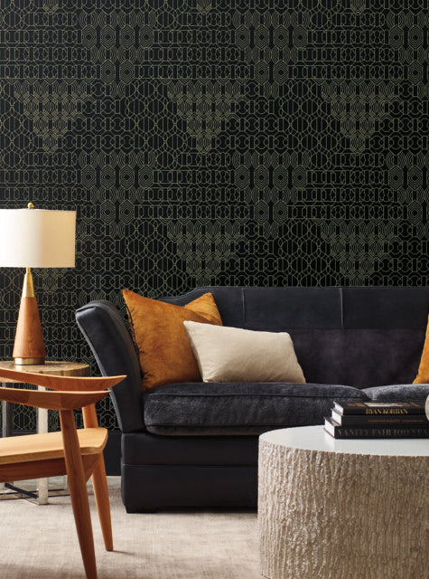 Black Modern Chandelier Wallpaper