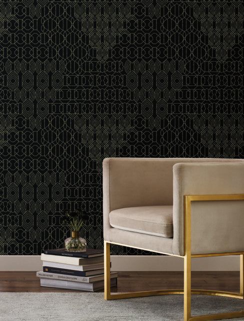 Black Modern Chandelier Wallpaper