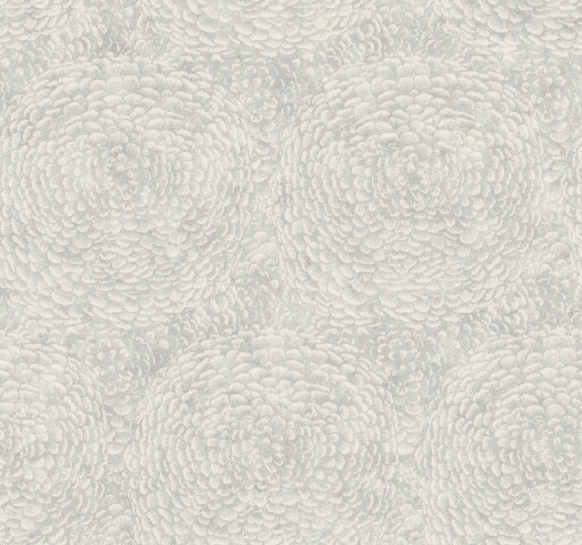 Gray Floret Wallpaper