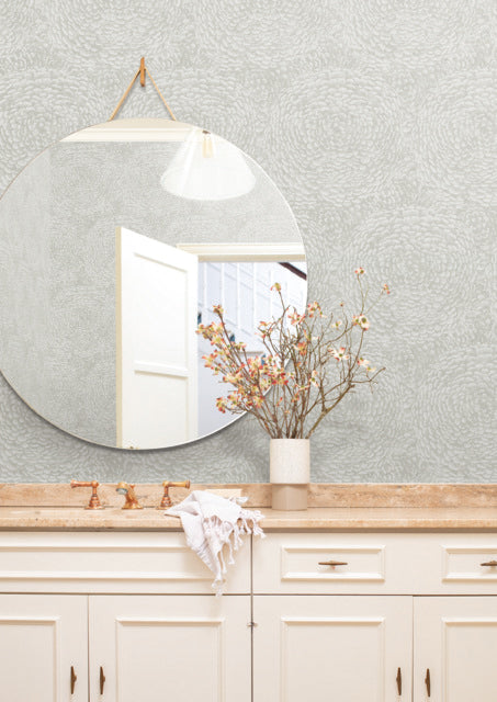 Gray Floret Wallpaper