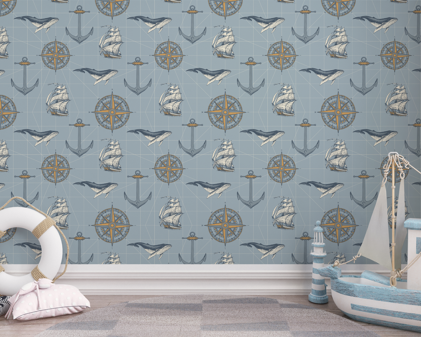 Blue Coastal wallpaper