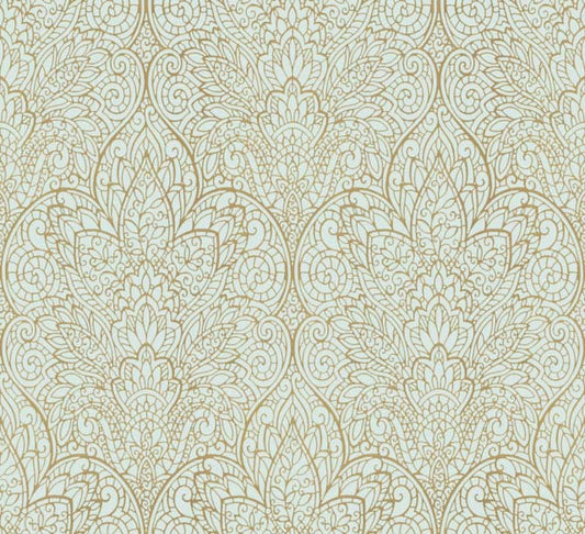 Blue/Gold Paradise Wallpaper