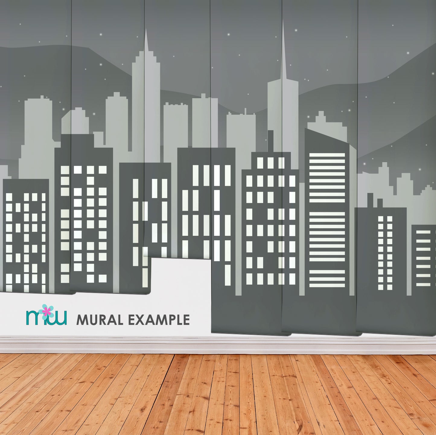 City Gray Mural