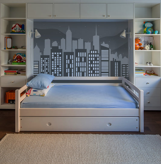 City Gray Mural