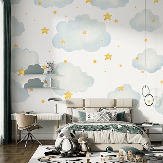 Clouds Stars wallpaper