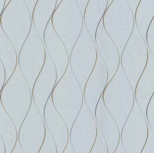 Light Blue Wavy Stripe Wallpaper