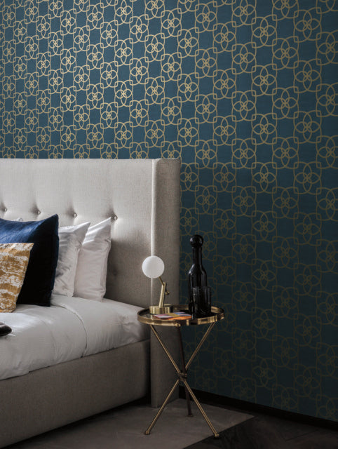 Navy Serendipity Wallpaper