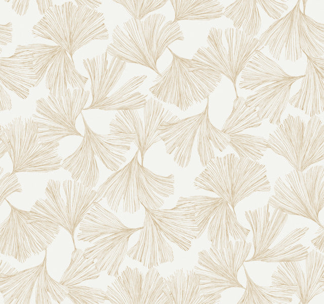 Gold Ginkgo Toss Wallpaper