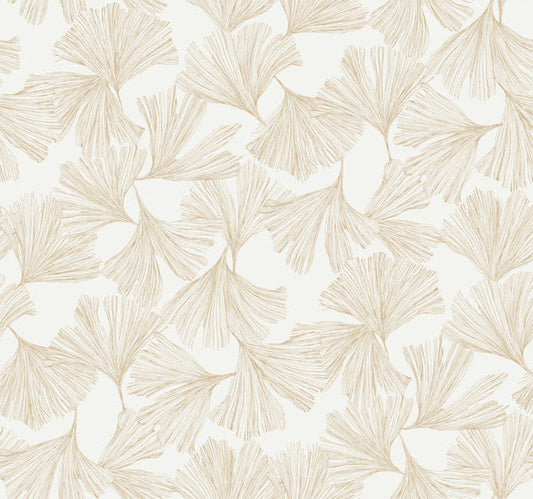 Gold Ginkgo Toss Wallpaper