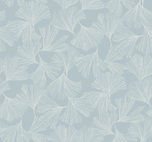 Blue Ginkgo Toss Wallpaper