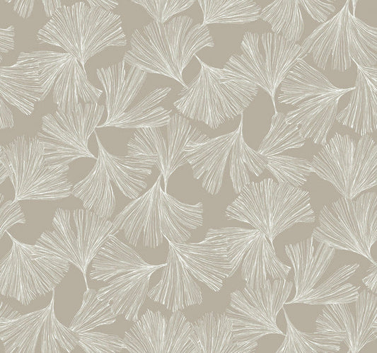 Silver Ginkgo Toss Wallpaper