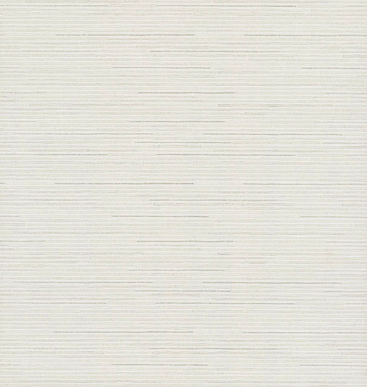 White/Silver Ribbon Bamboo Wallpaper