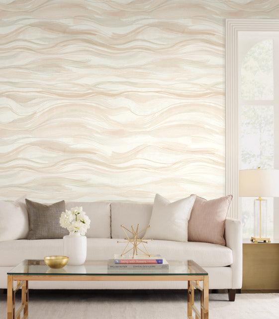Beige Currents Wallpaper Mural