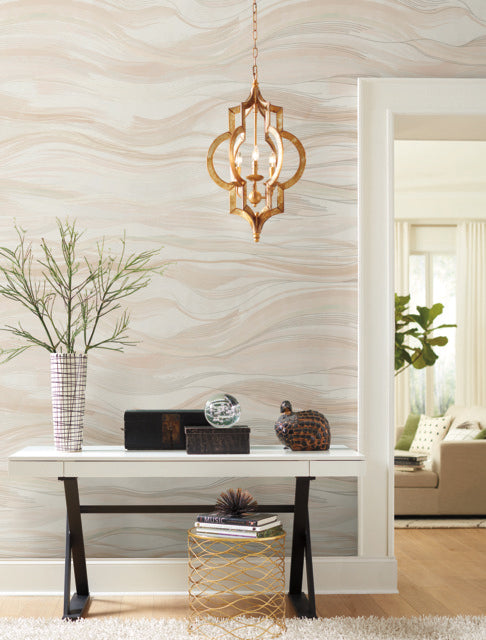 Beige Currents Wallpaper Mural