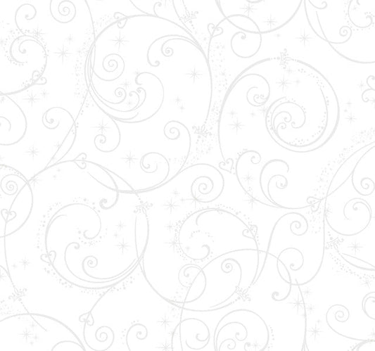 White/Glitter Disney Princess Perfect Scroll Wallpaper
