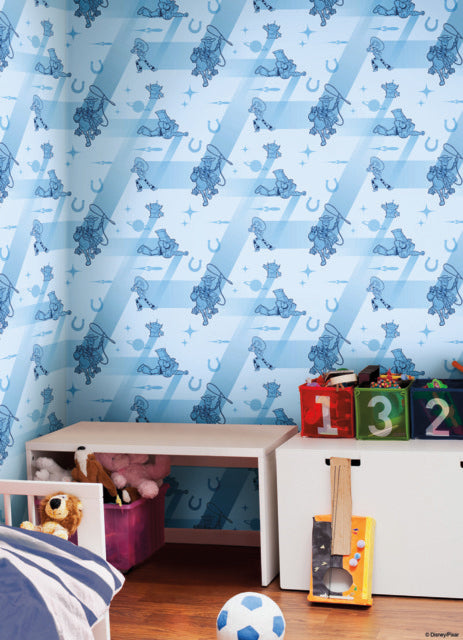 Blue Disney and Pixar Toy Story 4 Retro Wallpaper