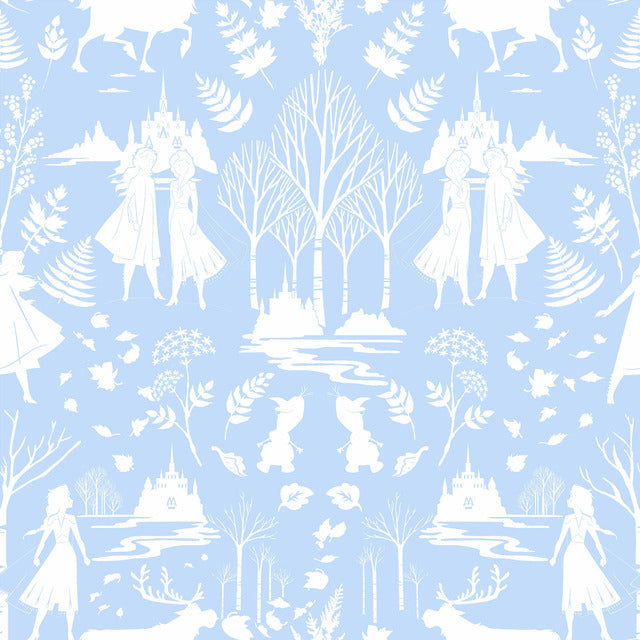 Blue/Glitter Disney Frozen 2 Nordic Wallpaper