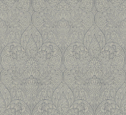 Dark Taupe/Silver Paradise Wallpaper
