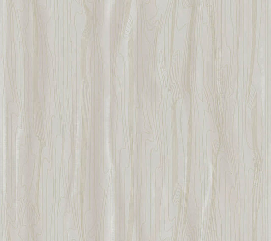 Taupe/Gold Fantasy Faux Bois Wallpaper