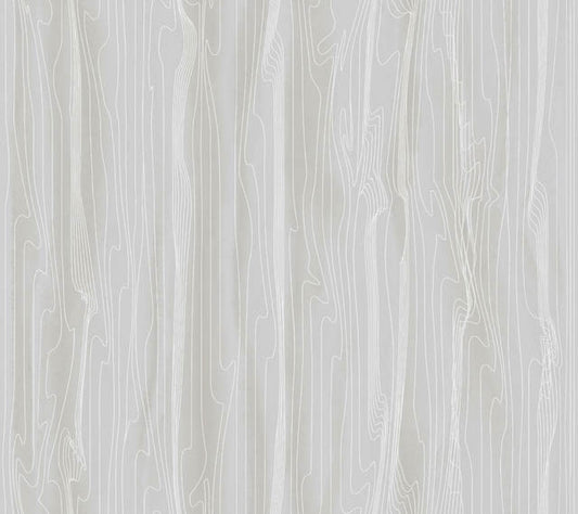 Grey/White Fantasy Faux Bois Wallpaper