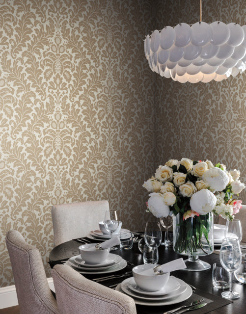 Gold Metallic Modern Romance Wallpaper