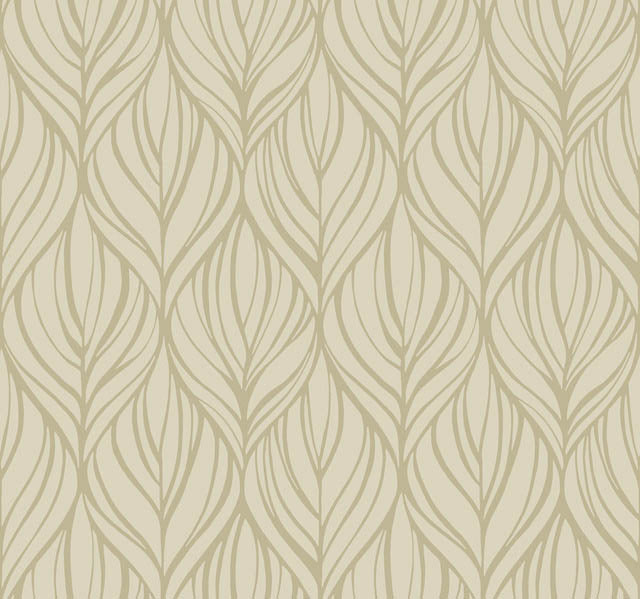 Taupe/Silver Palma Wallpaper