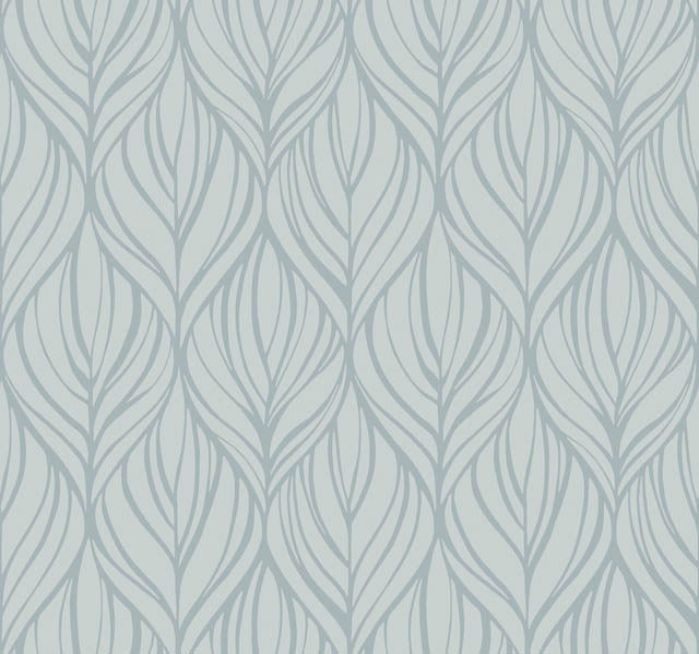 Blue/Silver Palma Wallpaper
