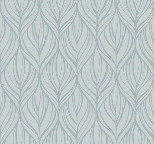 Blue/Silver Palma Wallpaper