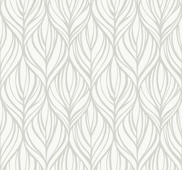 White/Silver Palma Wallpaper