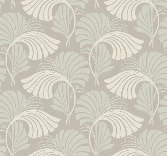 Neutrals Dancing Leaves Wallpaper