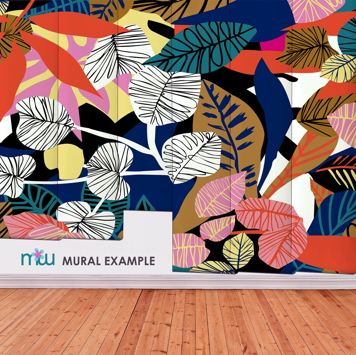 Floral Abstract Mural